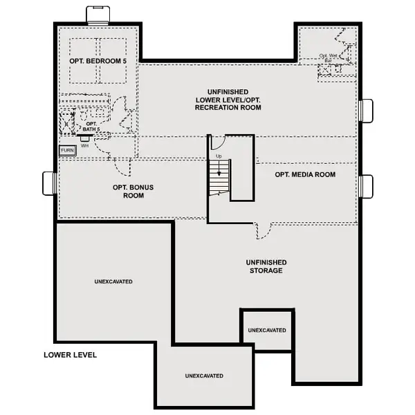 2D floor plan layout of this home in Trails at Smoky Hill | The Preserve, Parker, CO (Image 4).