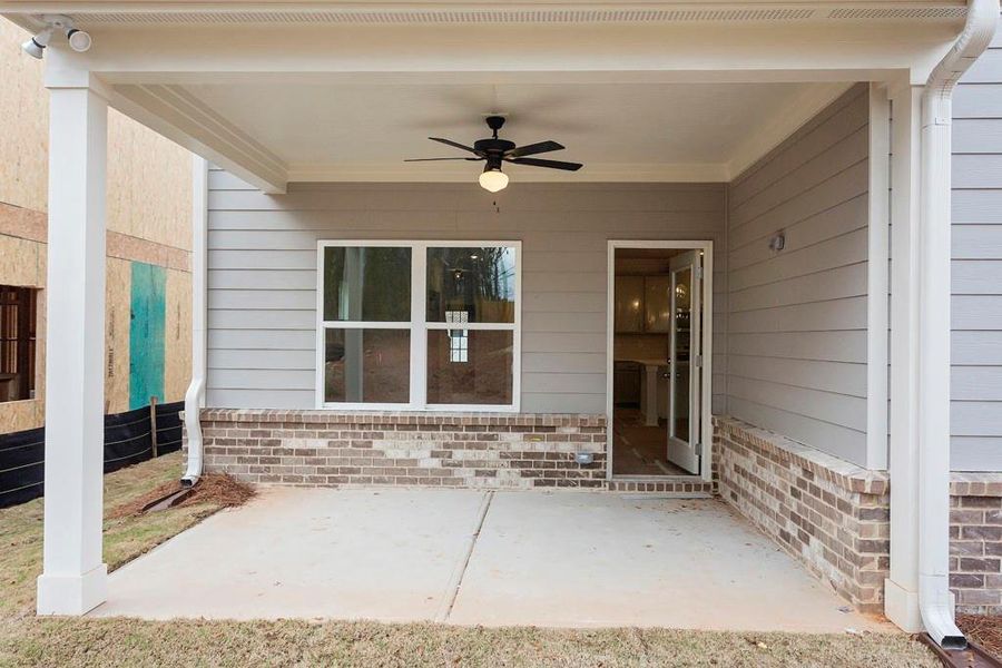 Exterior details and patio area of a home in , Buford (Image 3).
