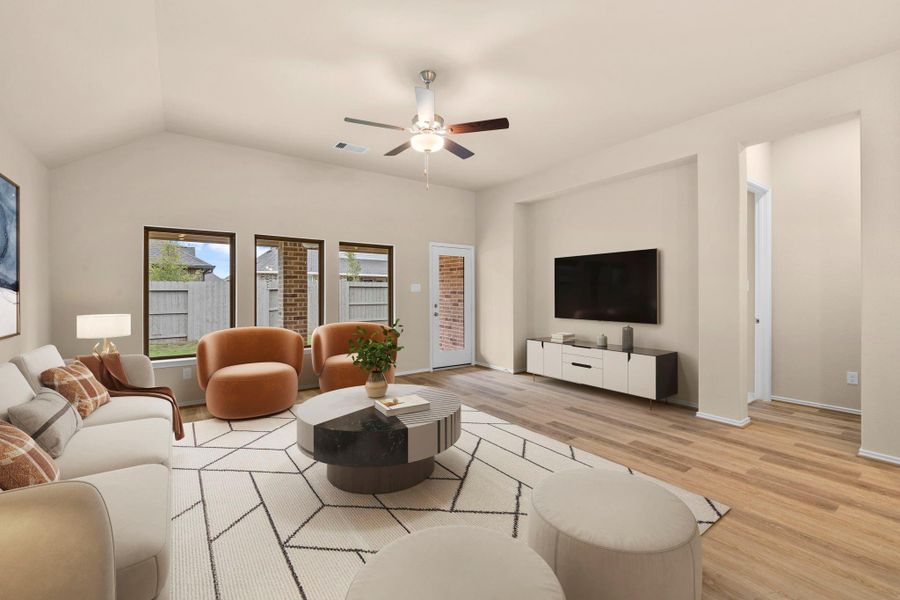 Furnished interior view inside a new home in Pomona 50' & 55', Manvel (Image 8).