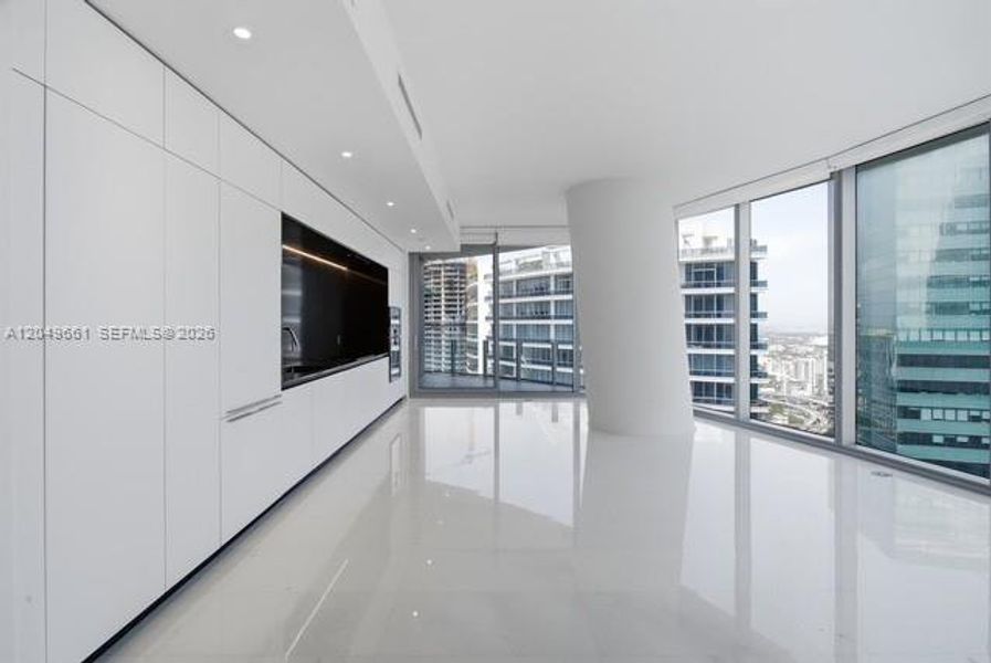 Furnished interior view inside a new home in Aston Martin Residences, Miami (Image 4).