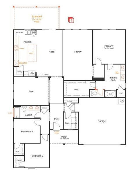 2D floor plan layout of this home in Wilson Creek, Indian Land, SC (Image 2). 2D floor plan layout of this home in Wilson Creek, Indian Land, SC (Image 2).
