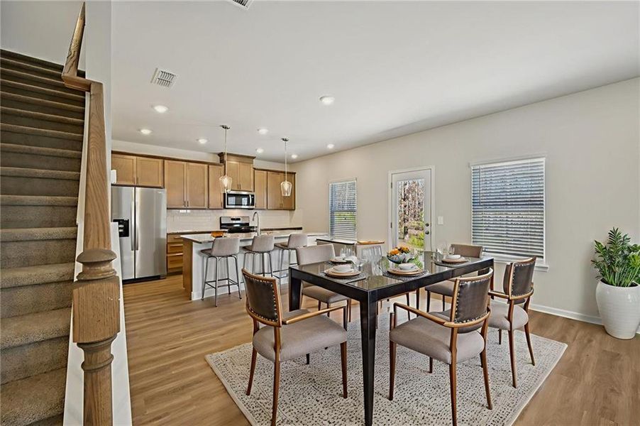 Furnished interior view inside a new home in Creekside at Oxford Park, Fairburn (Image 8).