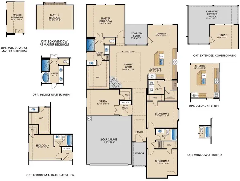 2D floor plan layout for the Carrollton by Pacesetter Homes in Creekview Meadows, Pilot Point, TX (Image 5). 2D floor plan layout for the Carrollton by Pacesetter Homes in Creekview Meadows, Pilot Point, TX (Image 5).