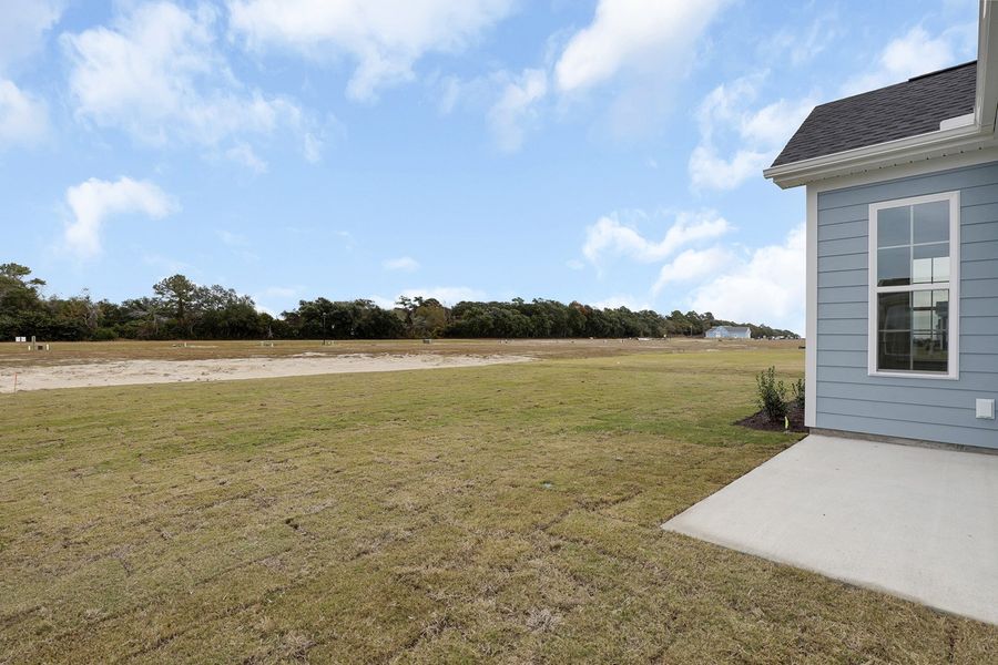 Exterior details and patio area of a home in East Wynd, Hampstead (Image 3).