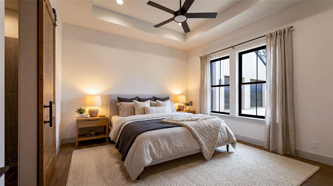 Furnished interior view inside a new home in , San Marcos (Image 13).