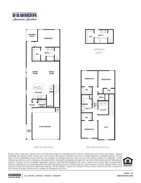 2D floor plan layout for the Plan by D.R. Horton in Grand West, Houston, TX (Image 3).
