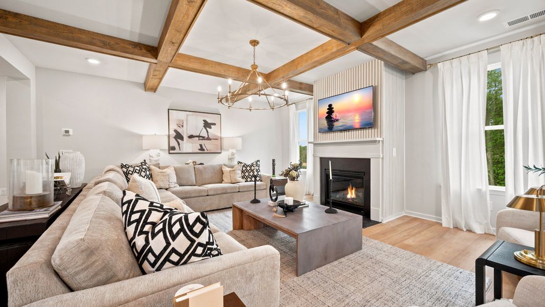 Representative furnished interior of a home built from the Rosemary II by DRB Homes in Everson, Snellville (Image 12).