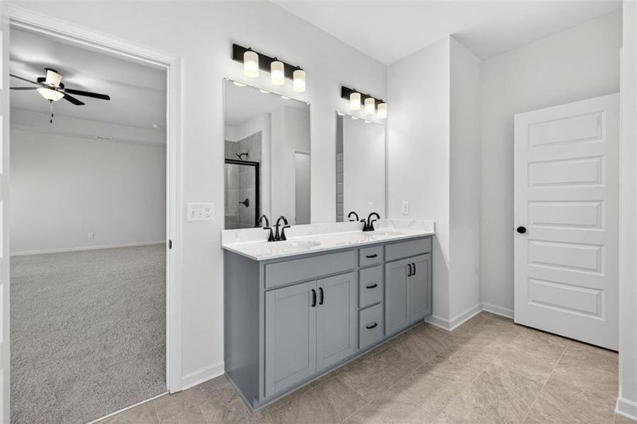 Furnished interior view inside a new home in Garrett Preserve, Douglasville (Image 9).
