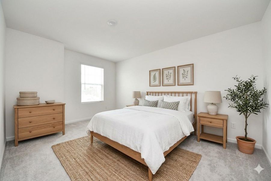 Another virtually staged secondary bedroom