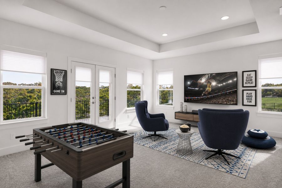 Furnished interior view inside a new home in Clearwater Ranch, Liberty Hill (Image 12).