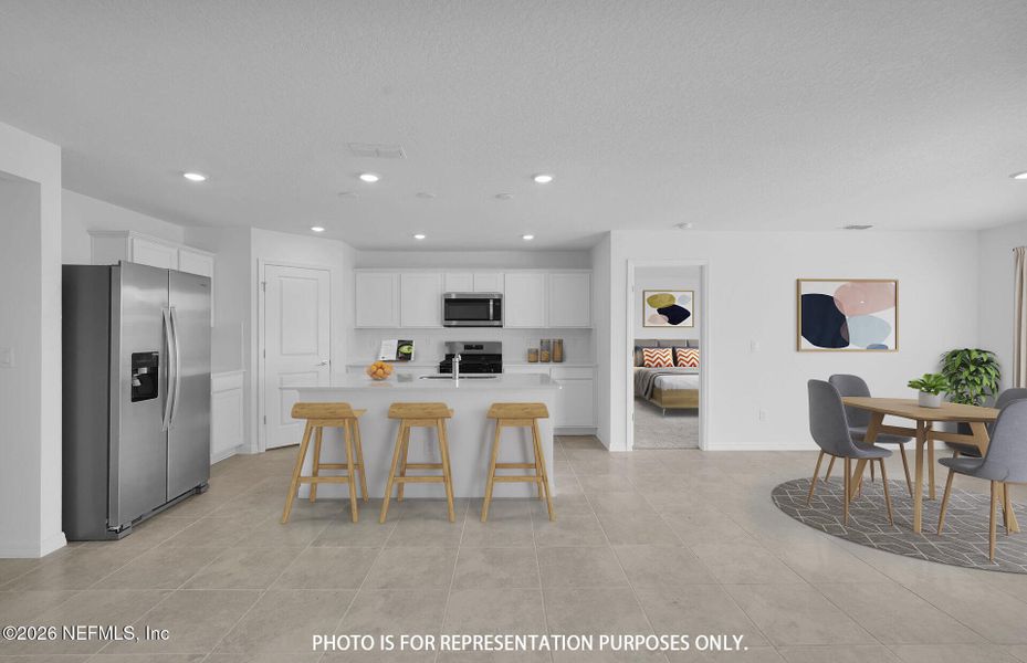 Furnished interior view inside a new home in Wells Landing, Jacksonville (Image 10).