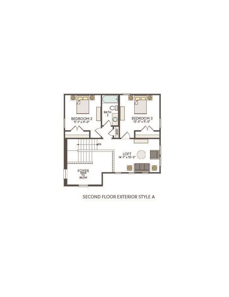 2D floor plan layout of this home in Flora, Hutto, TX (Image 3).
