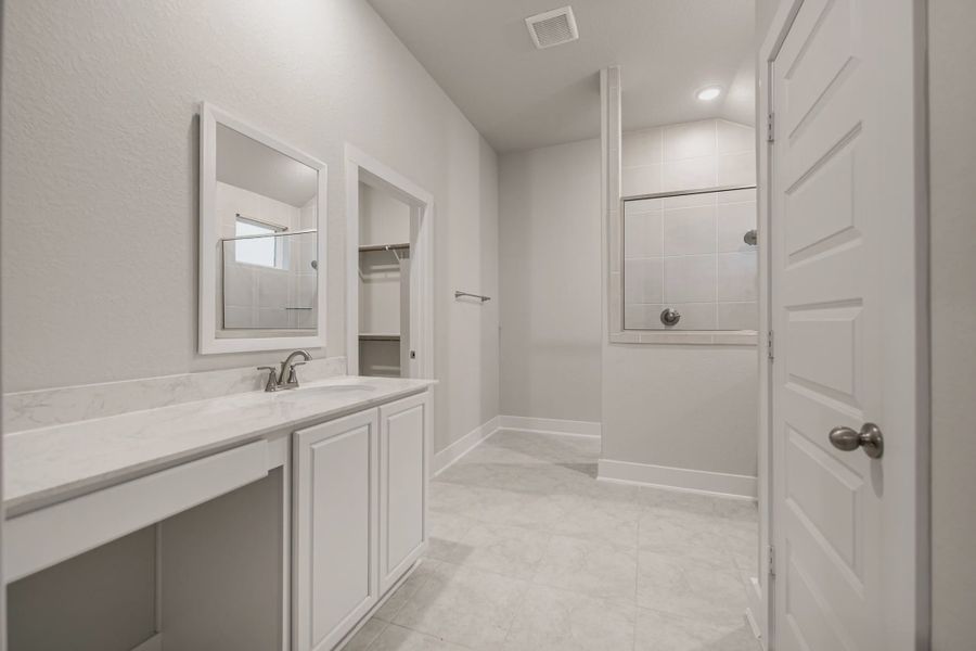Representative furnished interior of a home built from the Morgan by Chesmar Homes in Stillwater Ranch, San Antonio (Image 6).