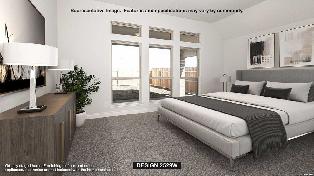 Furnished interior view inside a new home in Meadows of Mill Creek, Seguin (Image 6).
