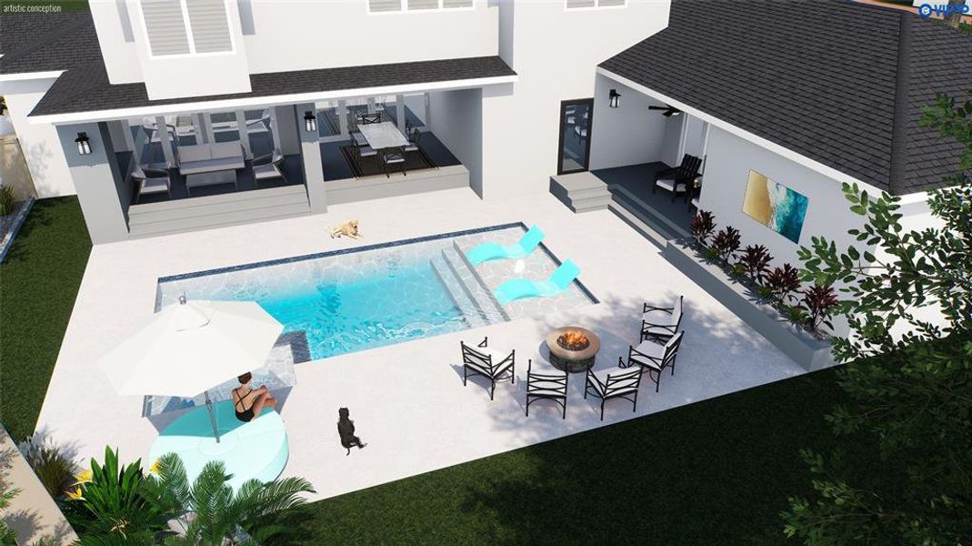 Exterior details and patio area of a home in , Belleair (Image 2). Exterior details and patio area of a home in , Belleair (Image 2).