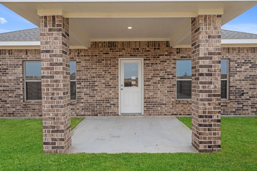 Exterior details and patio area of a home in Cypress Green, Hockley (Image 4).