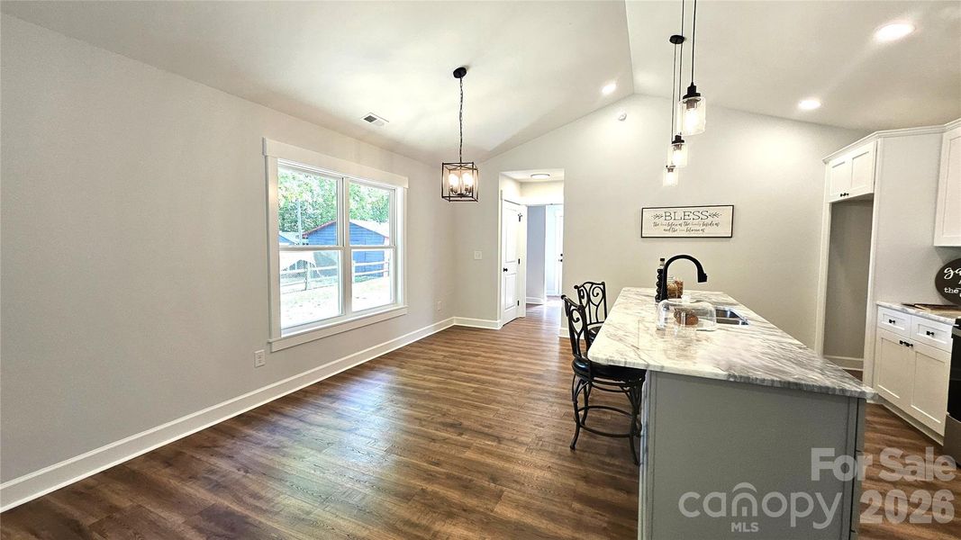 Dining area without staging.