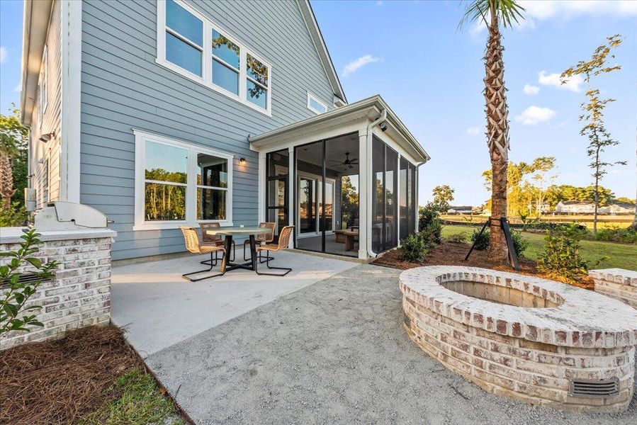 Exterior details and patio area of a home in Park's Edge at Carolina Bay, Charleston (Image 4).