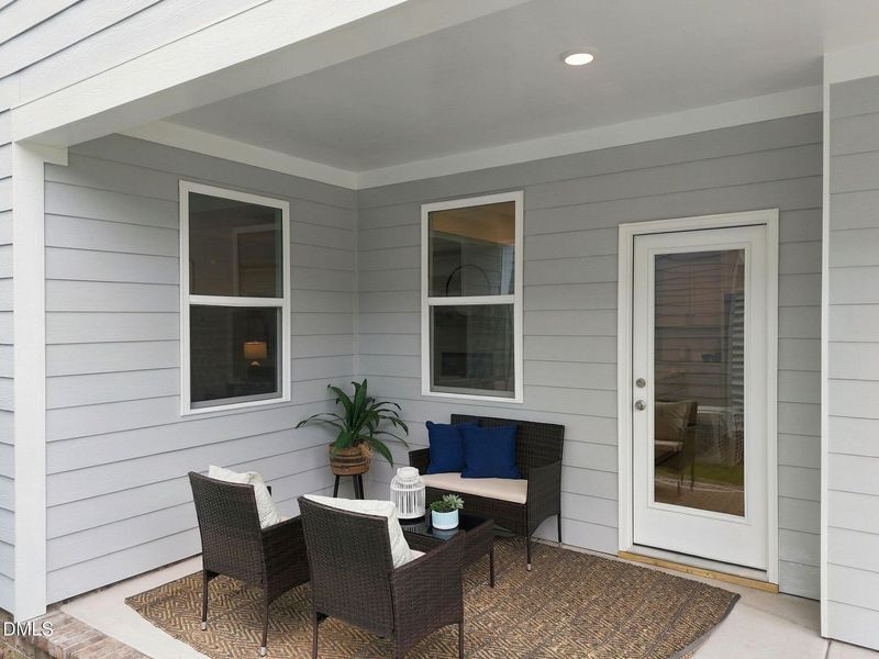 Exterior details and patio area of a home in Forestville Yard, Knightdale (Image 4). Exterior details and patio area of a home in Forestville Yard, Knightdale (Image 4).