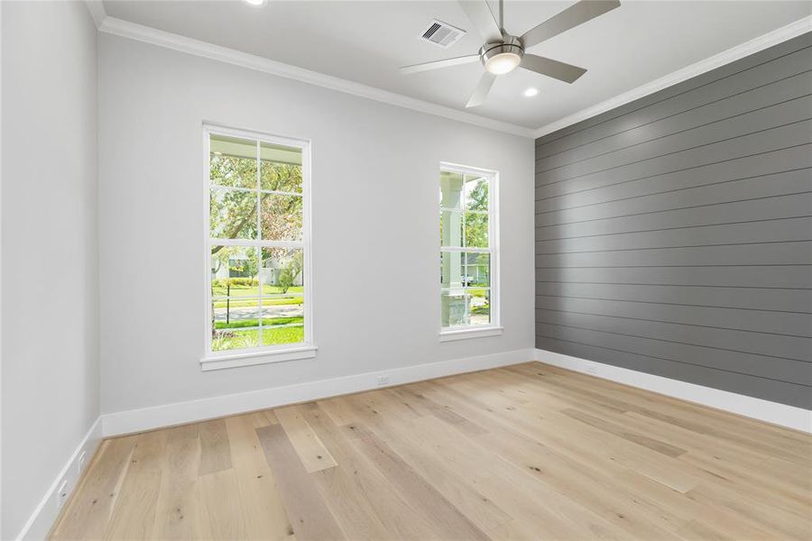 Fifth Bedroom or Home Office has a full bath and large walk-in closet