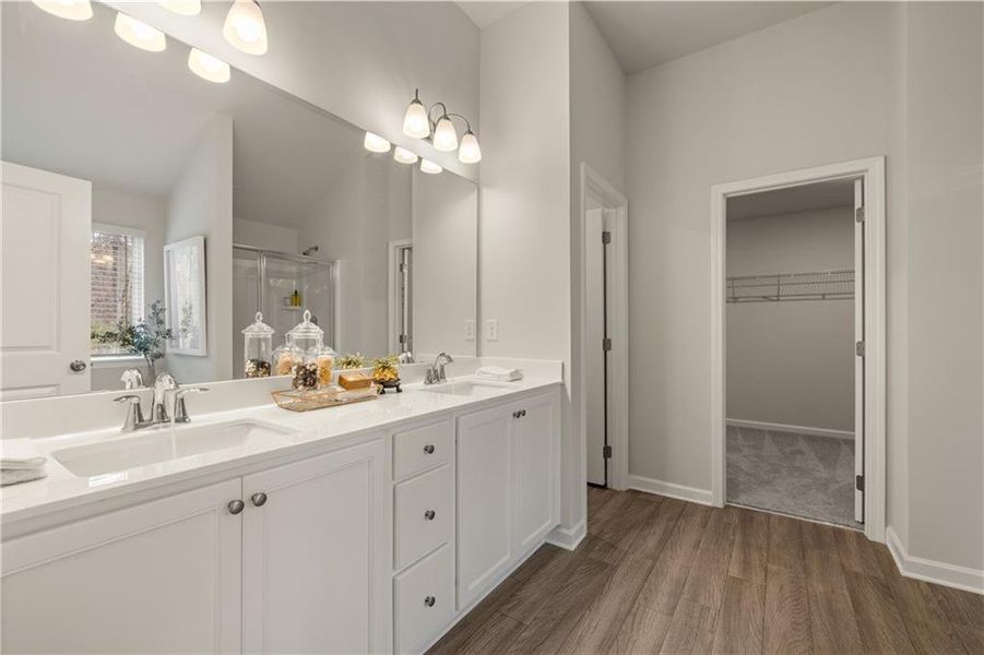 Furnished interior view inside a new home in Hillbrooke Preserve, Conyers (Image 6). Furnished interior view inside a new home in Hillbrooke Preserve, Conyers (Image 6).