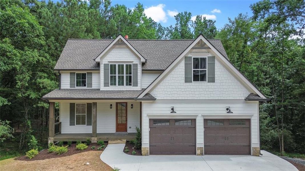 Front exterior of a new home in , Canton, GA, highlighting curb appeal (Image 28).