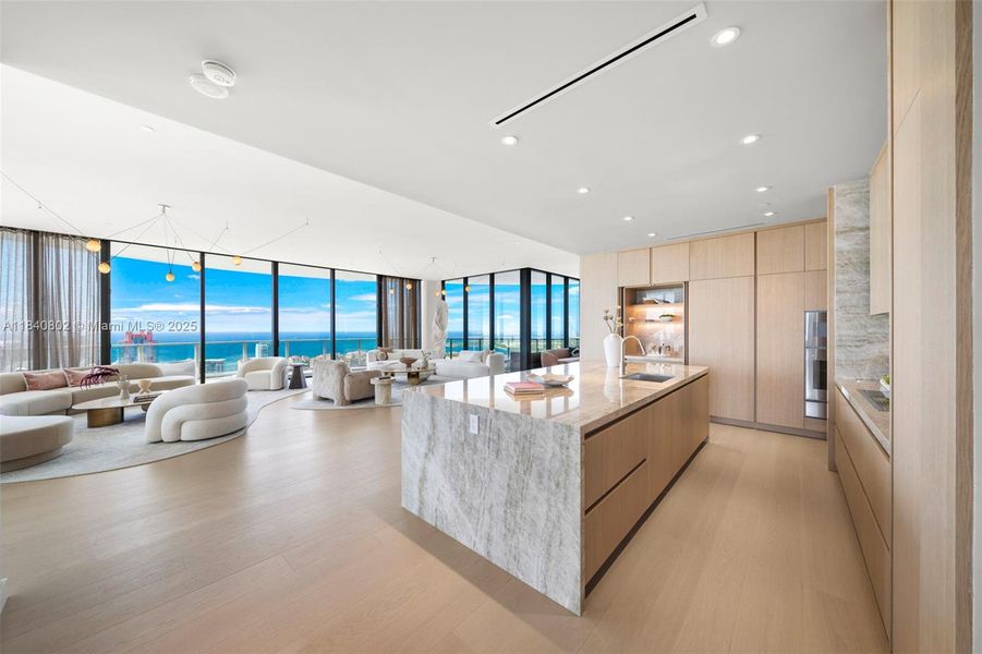 Furnished interior view inside a new home in , Miami Beach (Image 56).
