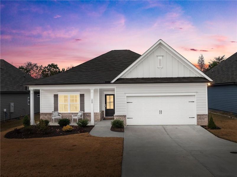 Front exterior of a new home in , Dawsonville, GA, highlighting curb appeal (Image 24).