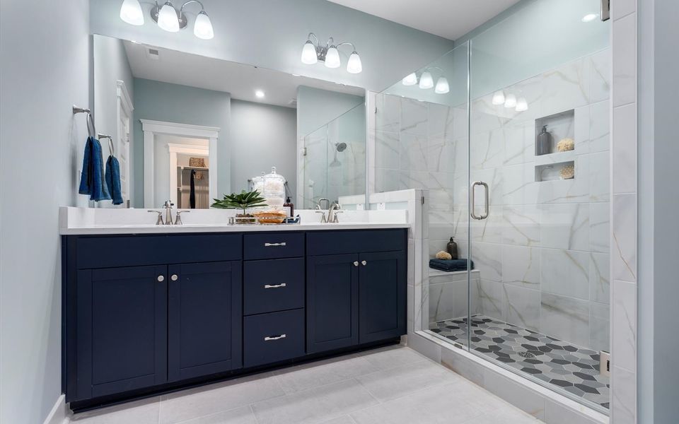 Representative furnished interior of a home built from the Lennox by Brookfield Residential in Townhomes at Wendell Falls, Wendell (Image 15).