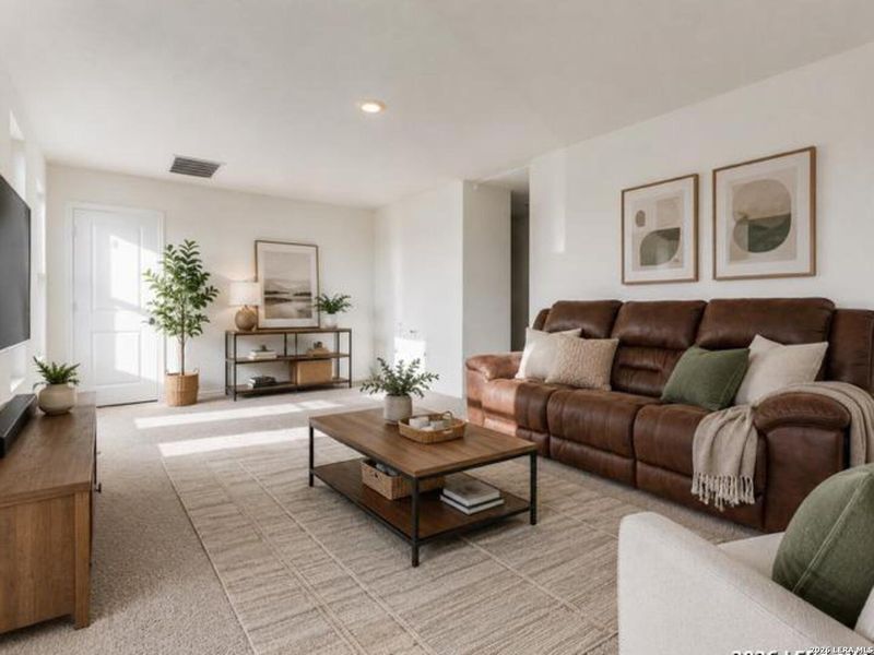 Furnished interior view inside a new home in Mission del Lago, San Antonio (Image 12). Furnished interior view inside a new home in Mission del Lago, San Antonio (Image 12).