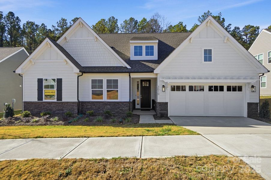 Front exterior of a new home in Rone Creek, Waxhaw, NC, highlighting curb appeal (Image 2).
