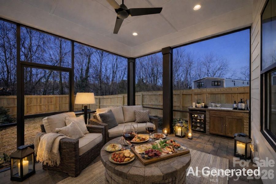 Exterior details and patio area of a home in , Charlotte (Image 4).