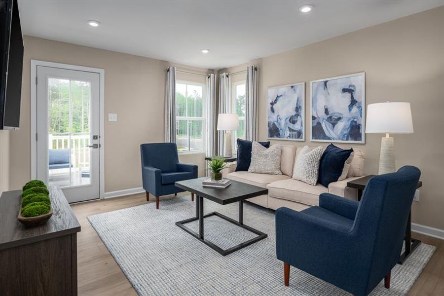 Representative furnished interior of a home built from the Chestnut by Ryan Homes in Highland Park Condos, White House (Image 8). Representative furnished interior of a home built from the Chestnut by Ryan Homes in Highland Park Condos, White House (Image 8).