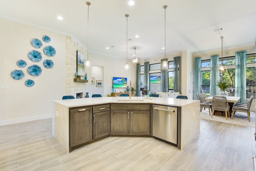 Representative furnished interior of a home built from the Siena III by Giddens Homes in Clearwater Ranch, Liberty Hill (Image 12).