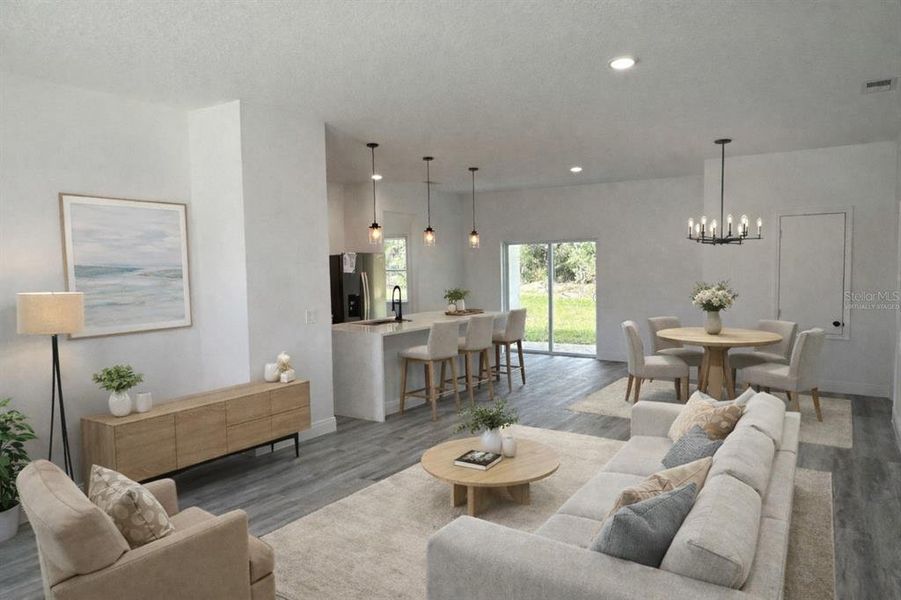 Furnished interior view inside a new home in , Ocala (Image 12).