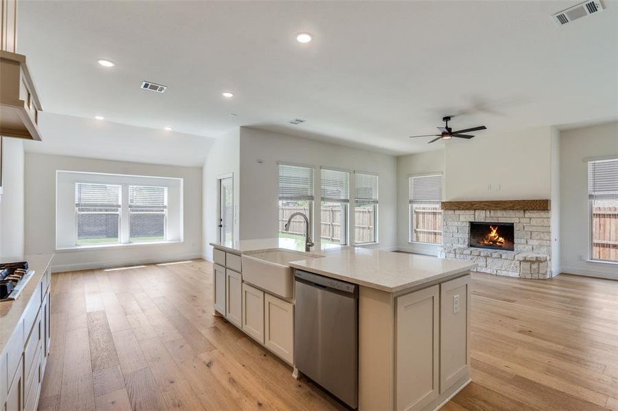 Furnished interior view inside a new home in Willow Wood Classic 60, McKinney (Image 6). Furnished interior view inside a new home in Willow Wood Classic 60, McKinney (Image 6).