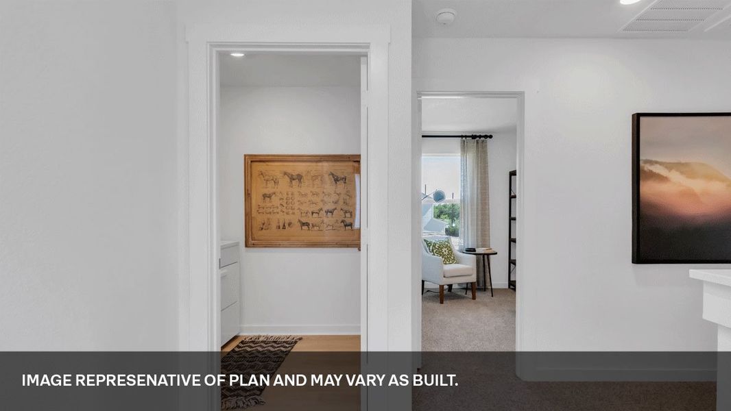 Furnished interior view inside a new home in Valverde, Bastrop (Image 16).