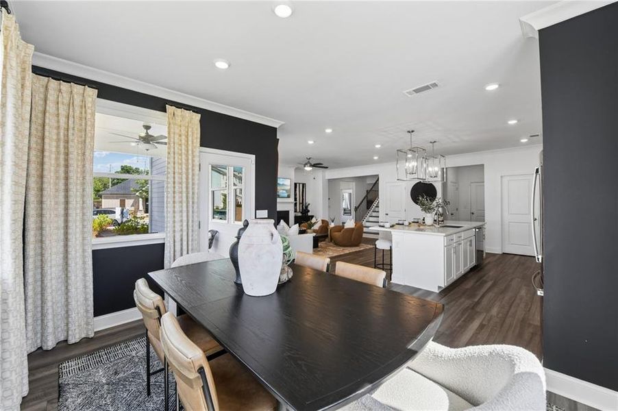 Furnished interior view inside a new home in Bailey Fence, Dacula (Image 42).