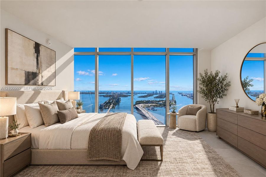 Furnished interior view inside a new home in , Miami (Image 14).