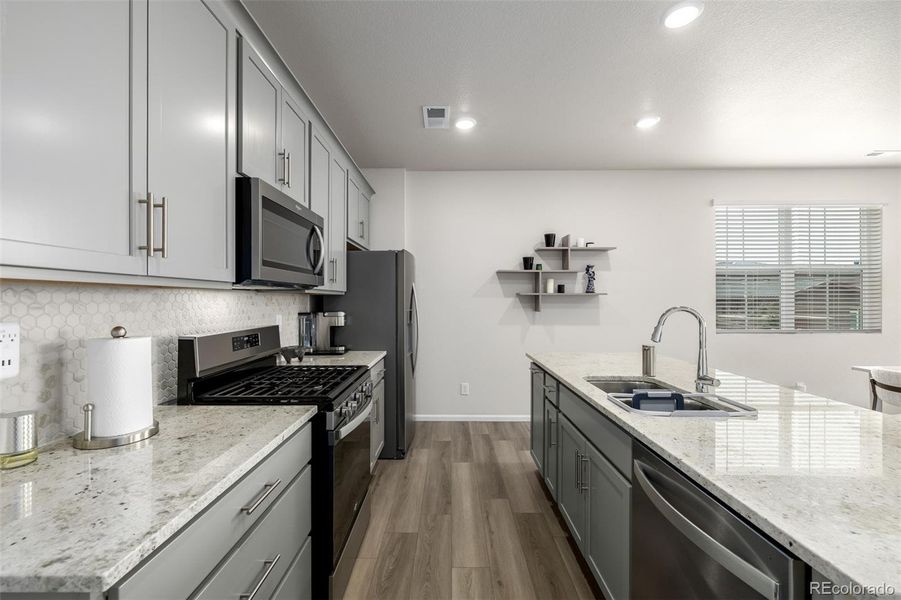 Furnished interior view inside a new home in , Aurora (Image 6). Furnished interior view inside a new home in , Aurora (Image 6).