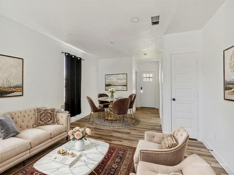 Furnished interior view inside a new home in , Dallas (Image 3).