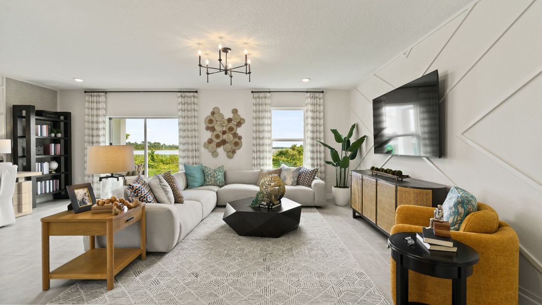 Representative furnished interior of a home built from the Castaway by DRB Homes in Willowbrook North, Winter Haven (Image 18).