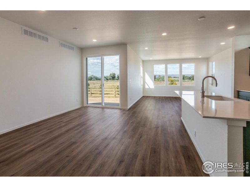 DINING ROOM, KITCHEN AND LIVING ROOM