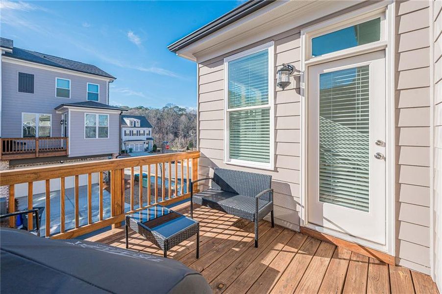 Exterior details and patio area of a home in , Suwanee (Image 21).