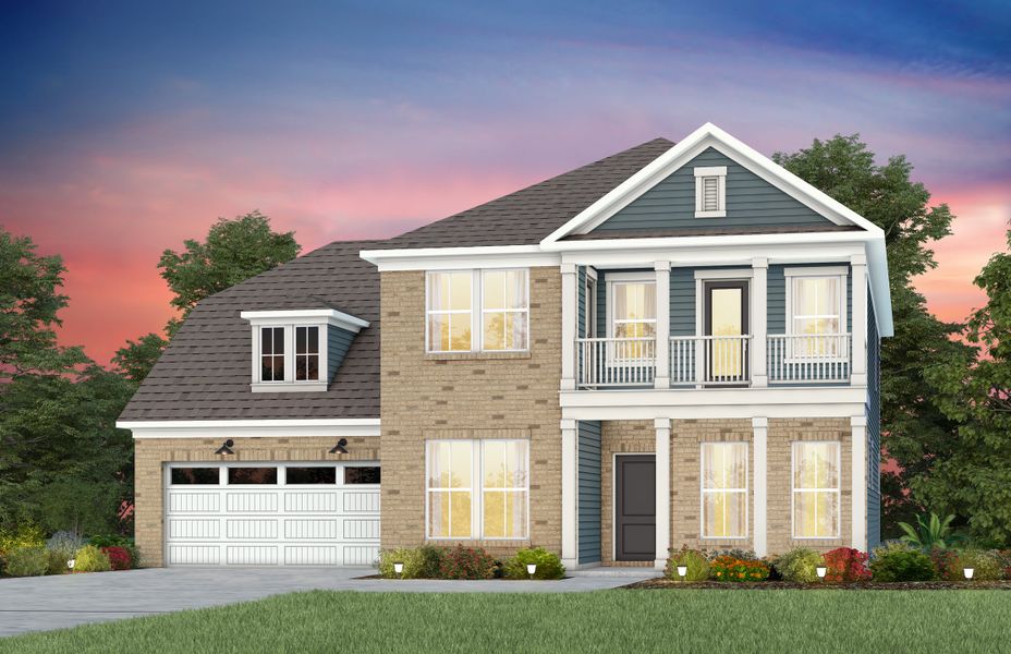 Front exterior of a new home in Forest Creek, Waxhaw, NC, highlighting curb appeal (Image 2). Front exterior of a new home in Forest Creek, Waxhaw, NC, highlighting curb appeal (Image 2).