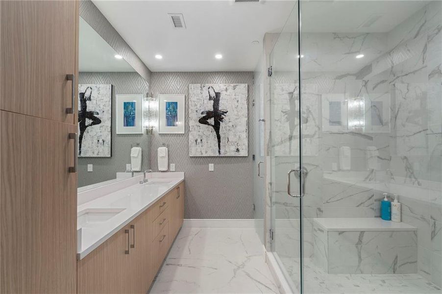 Furnished interior view inside a new home in The Dillon Buckhead, Atlanta (Image 20). Furnished interior view inside a new home in The Dillon Buckhead, Atlanta (Image 20).