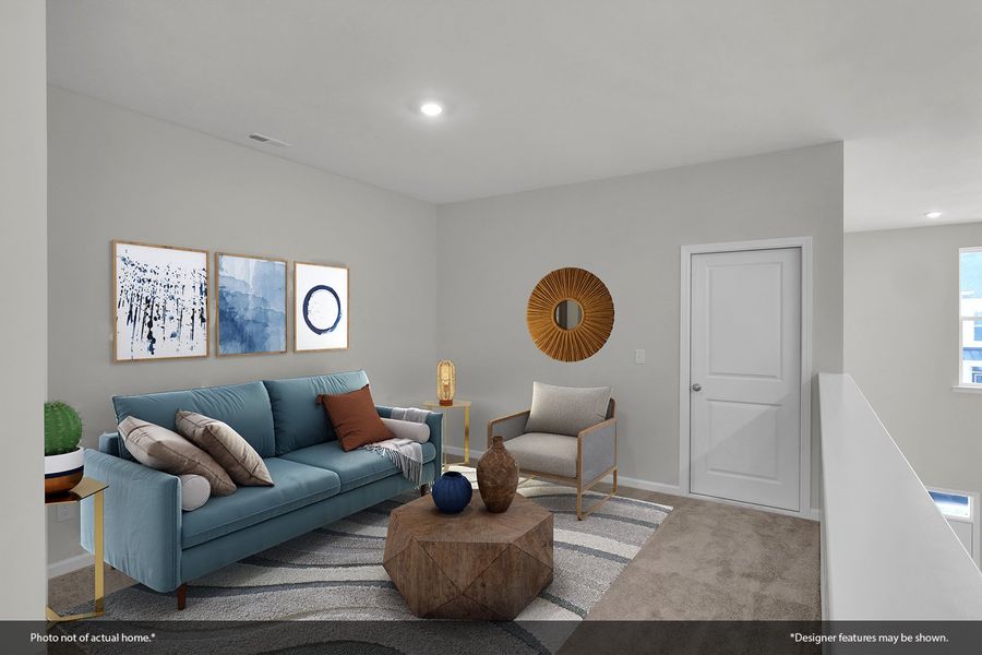 Furnished interior view inside a new home in Ovation at Sweetbrier, Durham (Image 9).