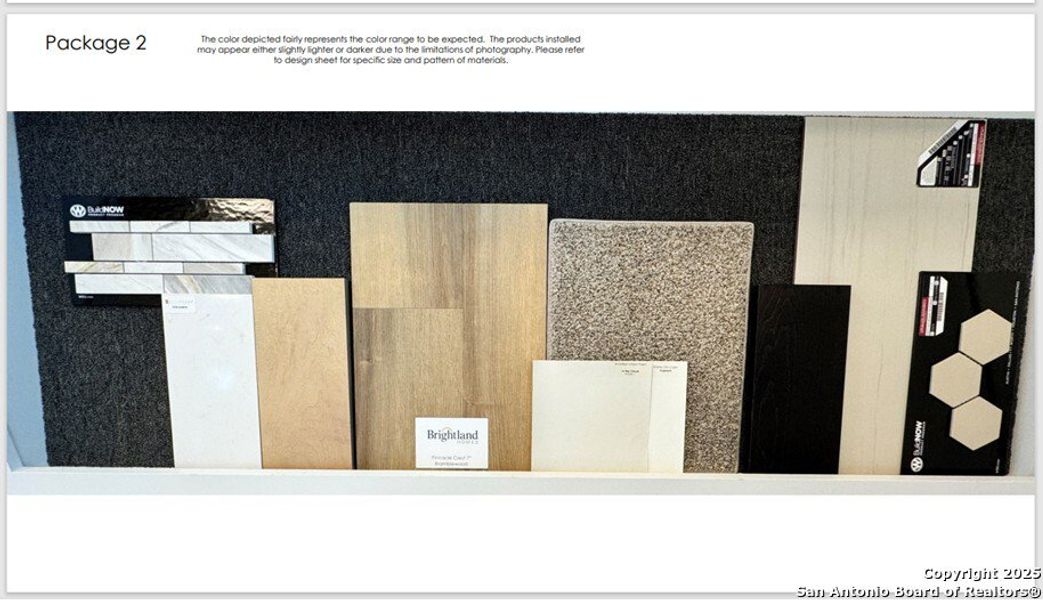 Sample of building materials used in homes in The Crossvine, Schertz (Image 4).