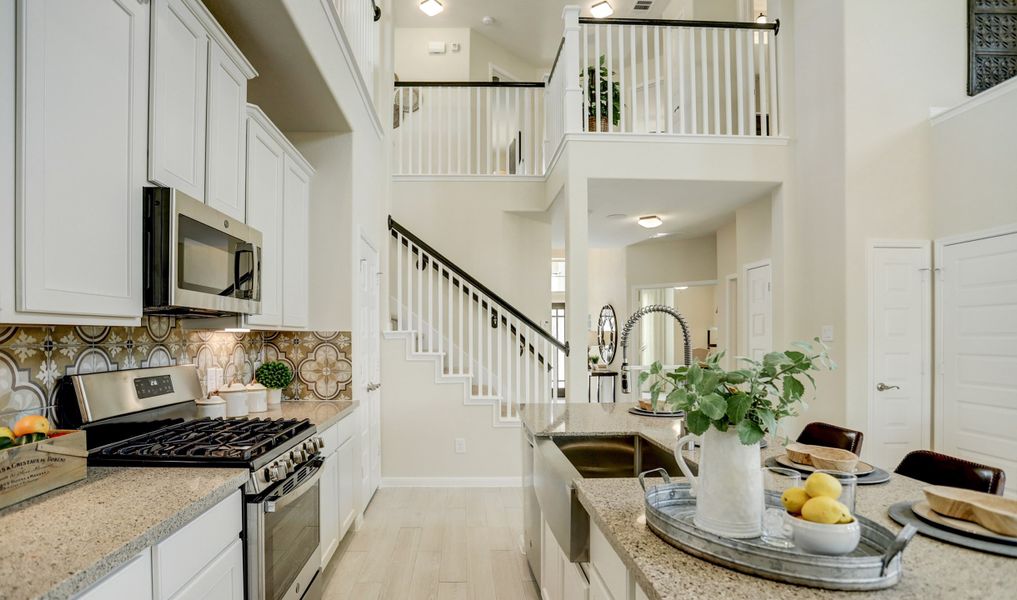 Views of second floor from kitchen