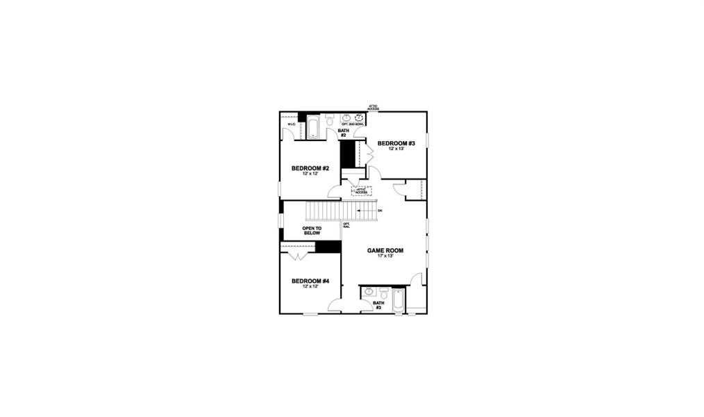 2D floor plan layout of this home in Heritage, Dripping Springs, TX (Image 4).